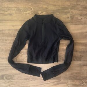 Blanc Noir XS Black Quarter-Zip Pullover